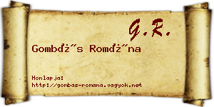 Gombás Romána névjegykártya